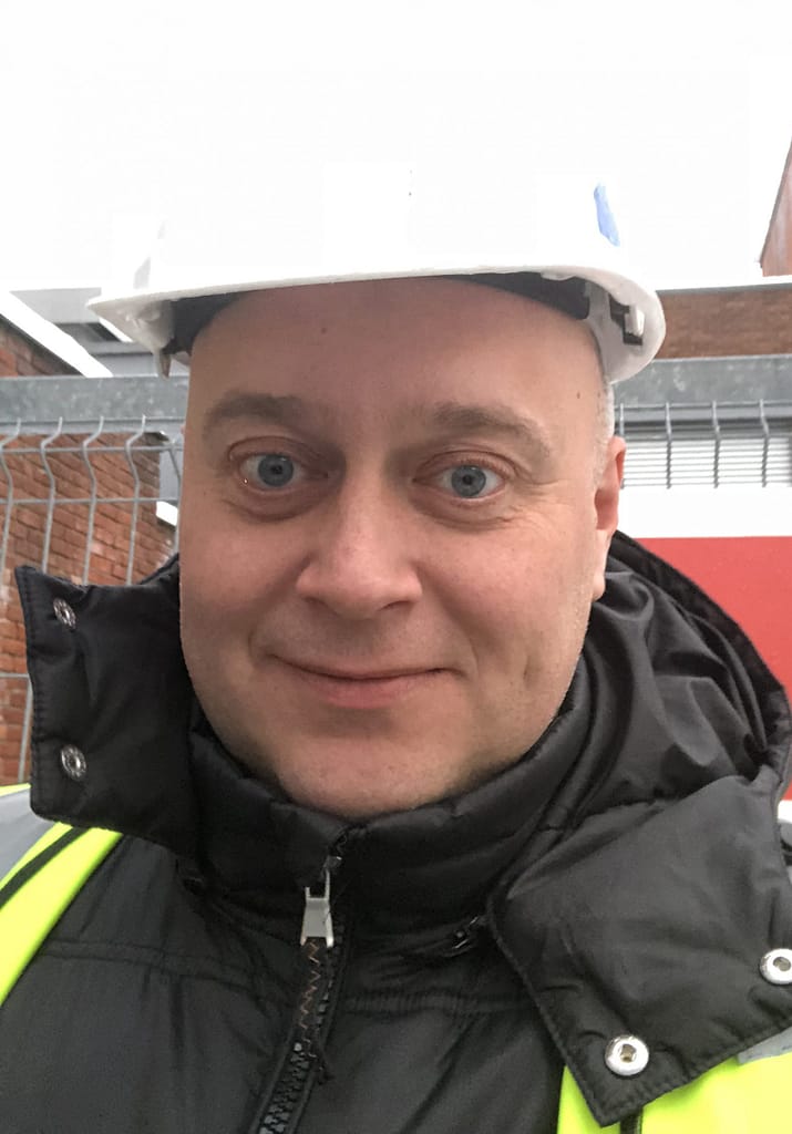Bo Pedersen med hjelm