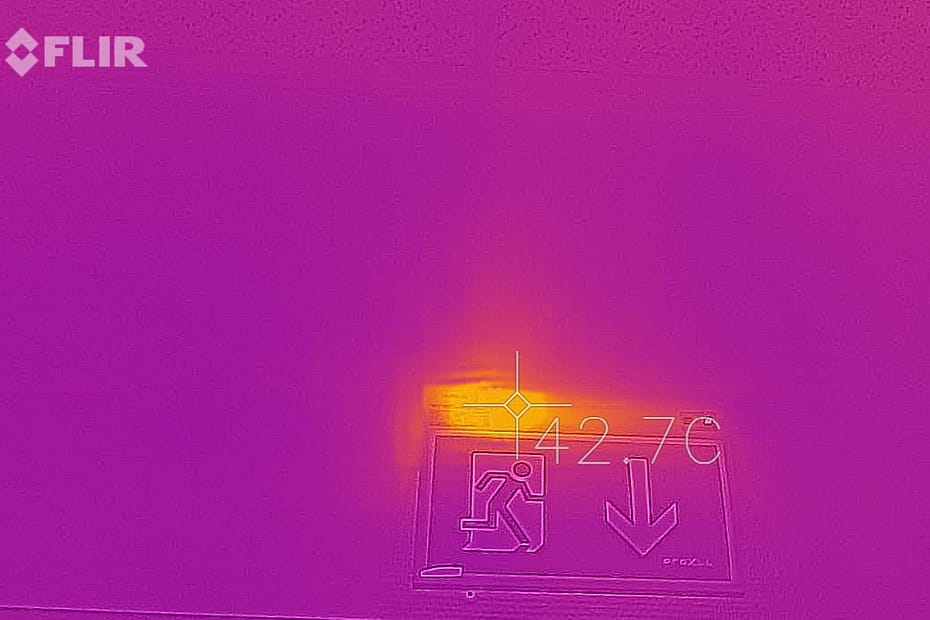 FLIR kamera termofotografi av nødlys
